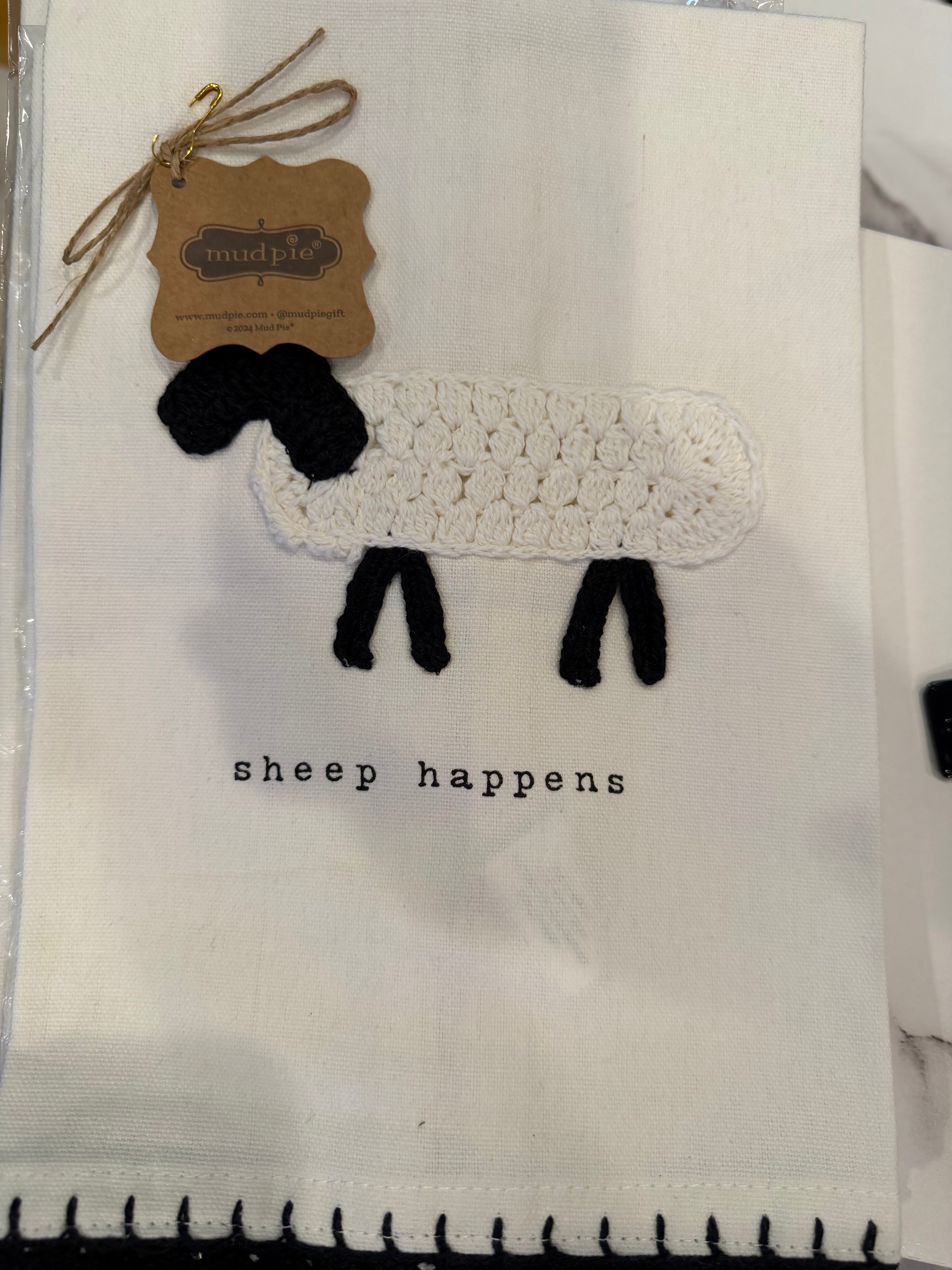 SHEEP FARM CROCHET TOWEL