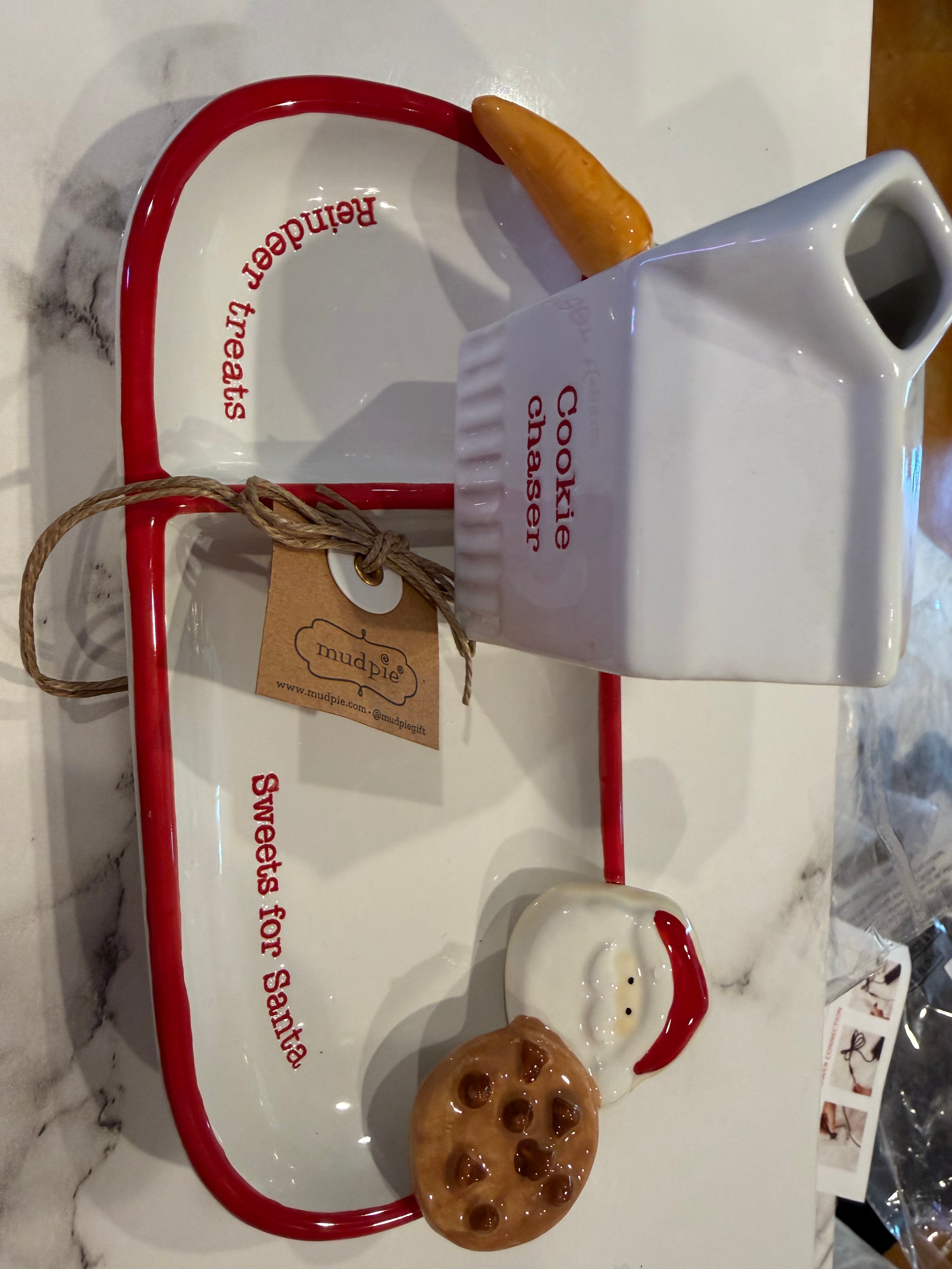 Santa’s Cookies & Milk Serving Set