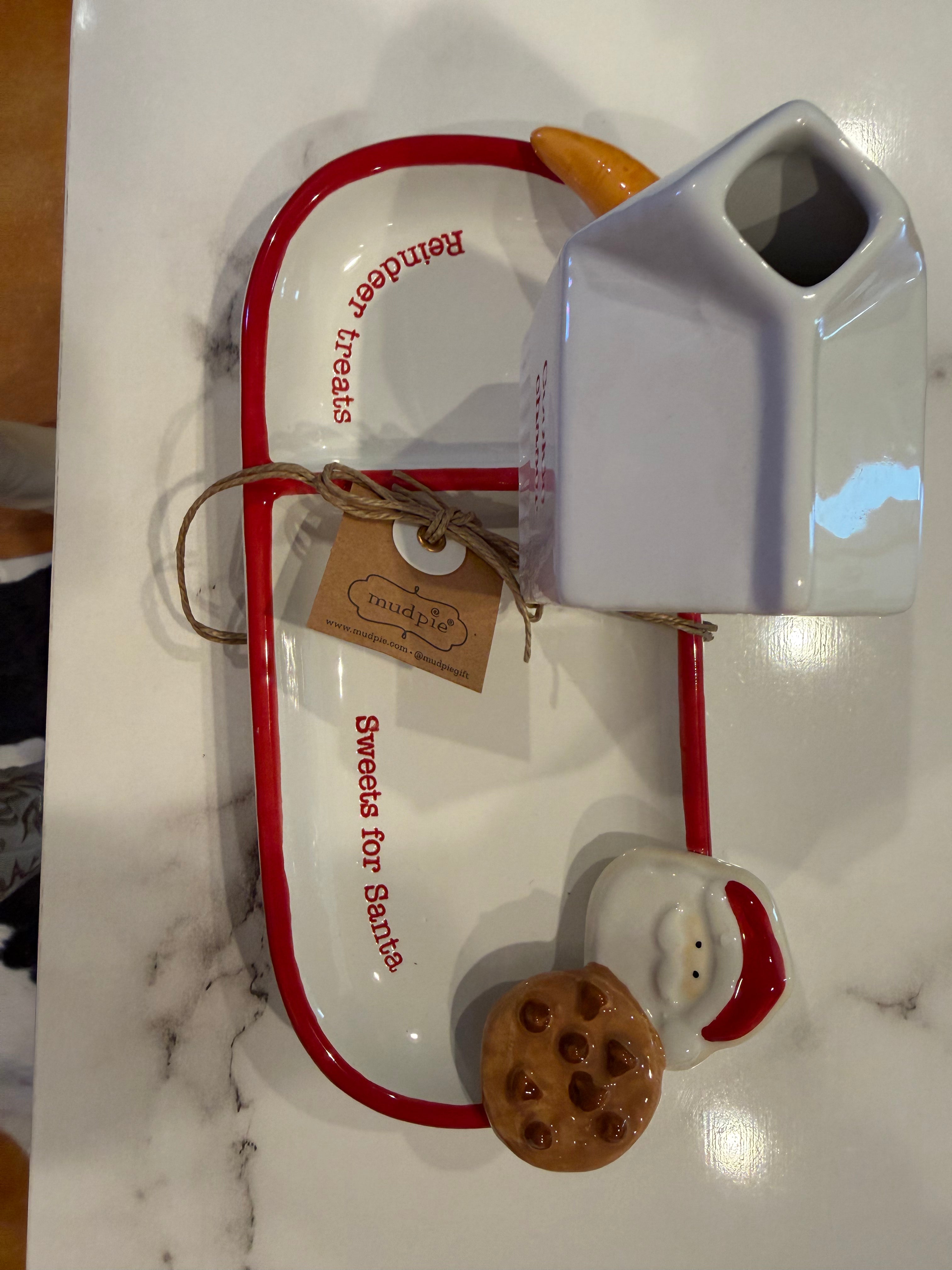 Santa’s Cookies & Milk Serving Set