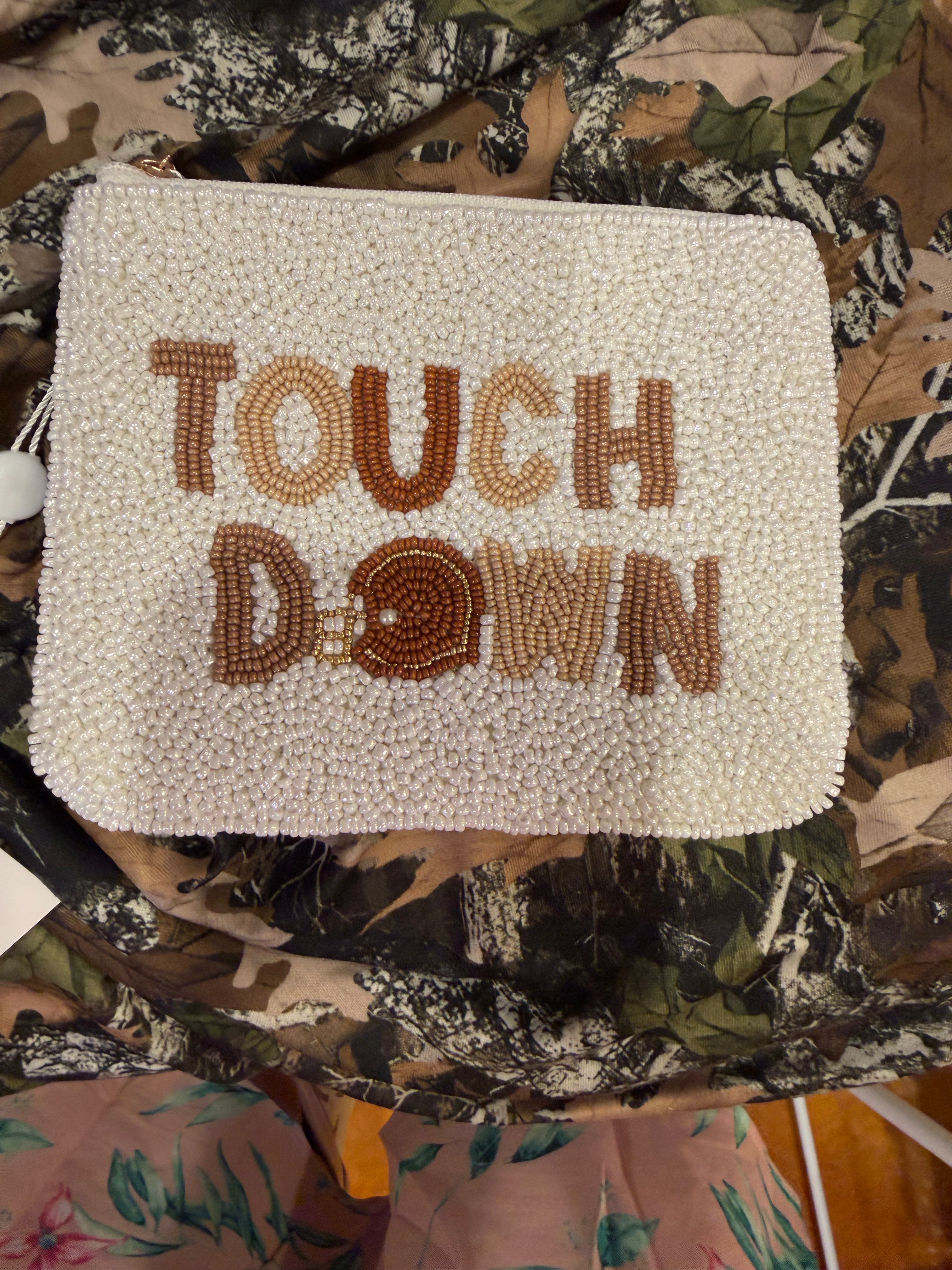 Touch Down Beaded Pouch
