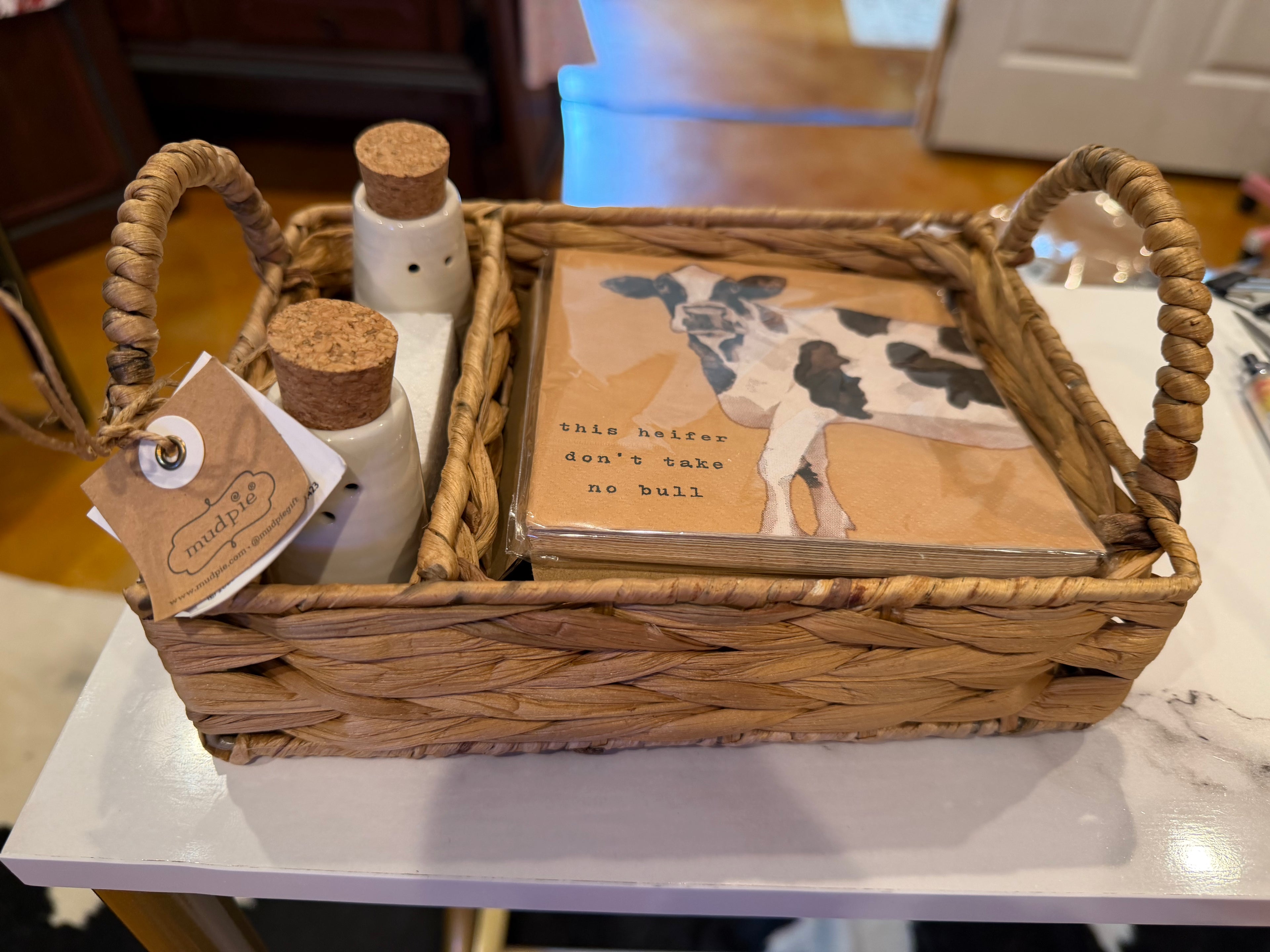 Farmhouse Cow Hostess Gift Set