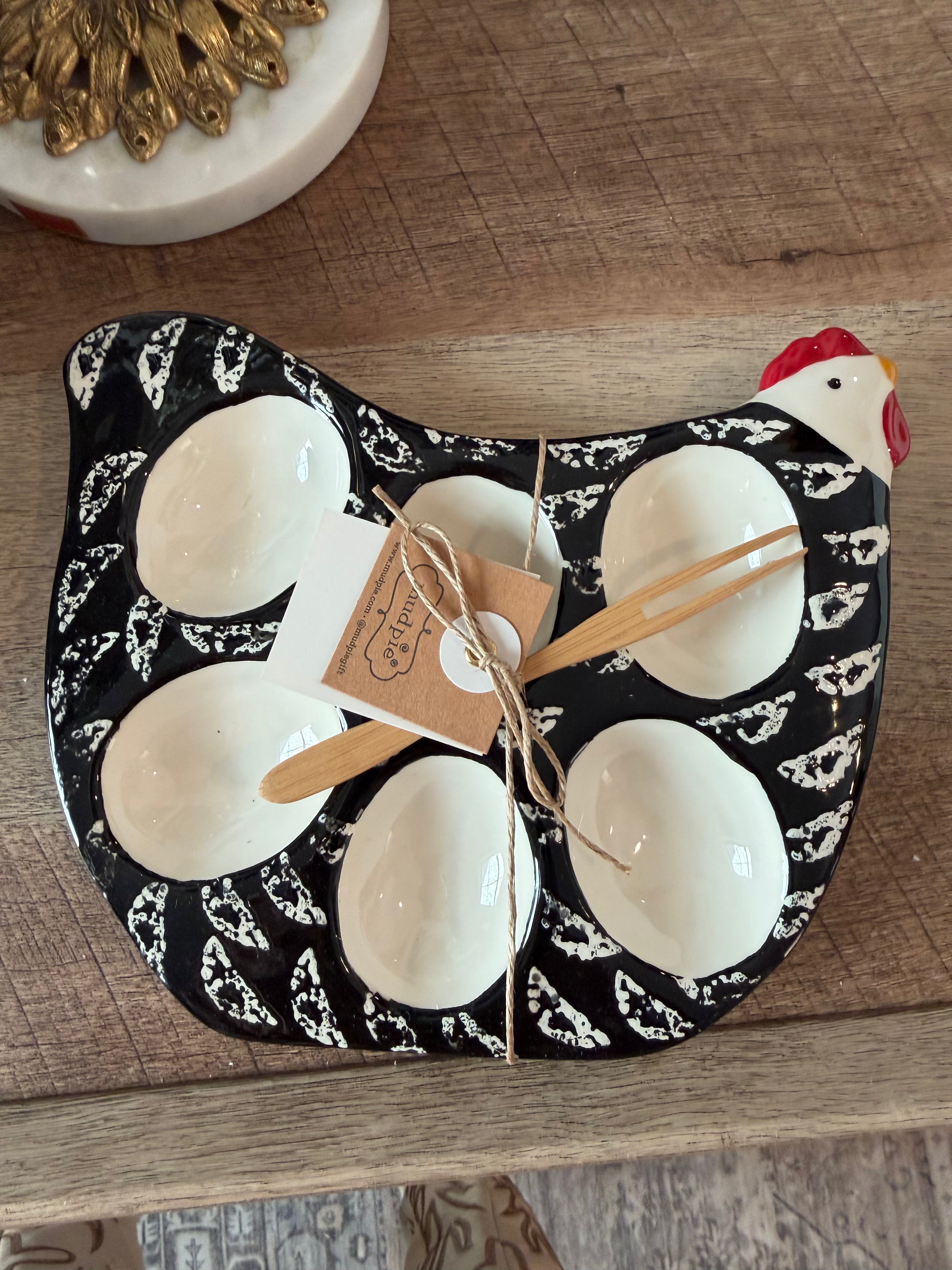 Hen House Deviled Egg Platter Set