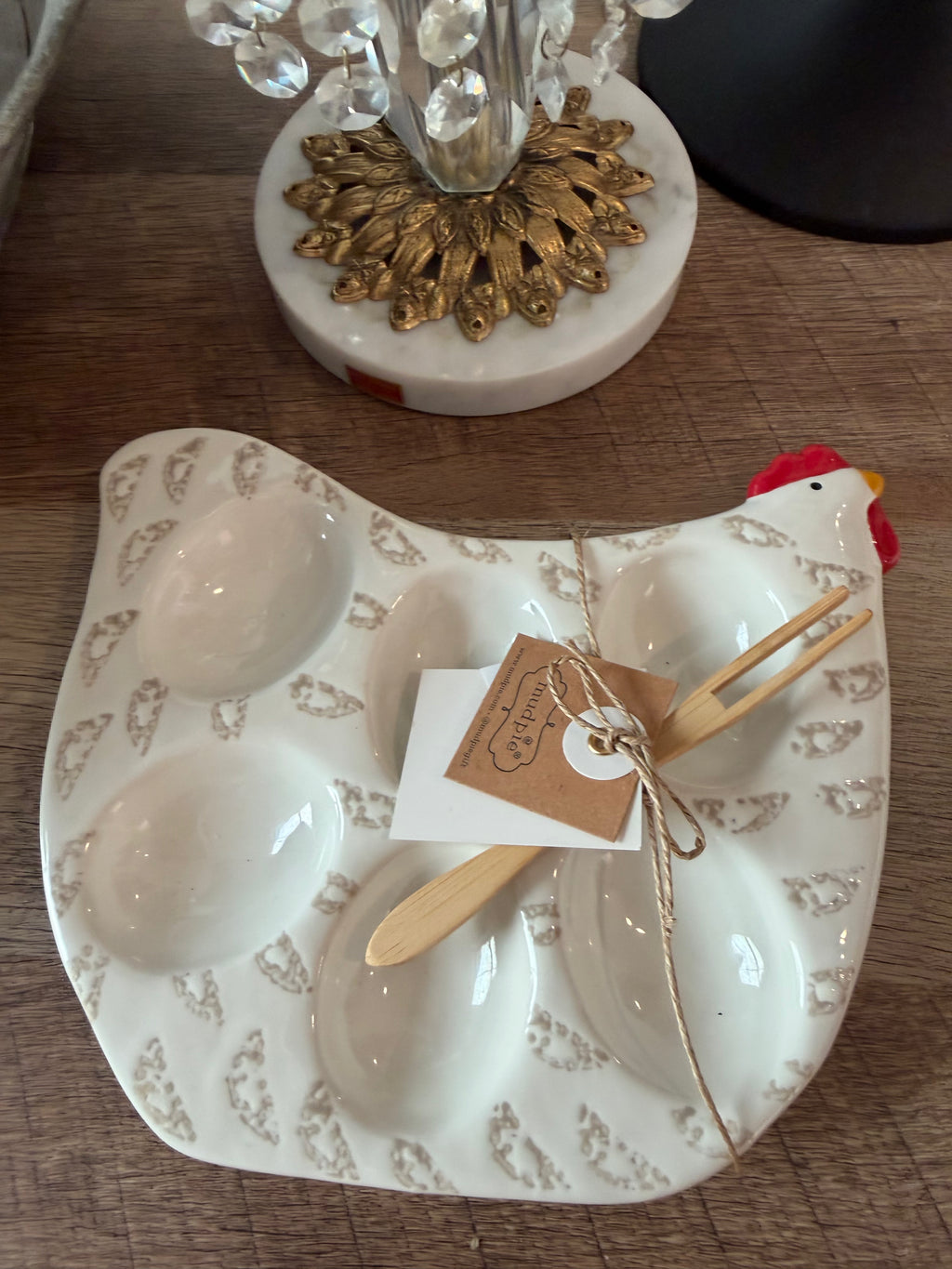 Hen House Deviled Egg Platter – White