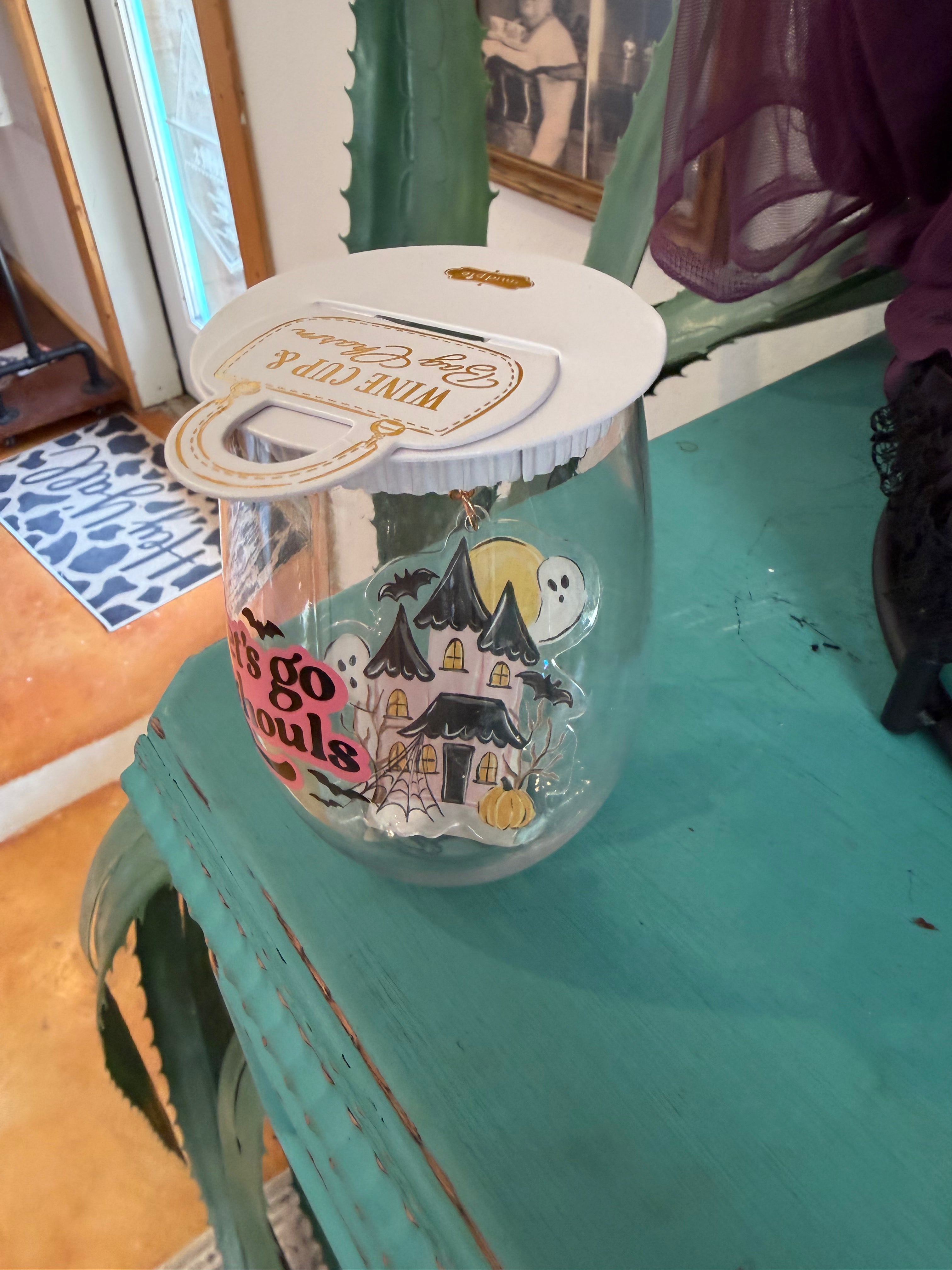 Let’s Go Ghouls” Halloween Tumbler with Charm