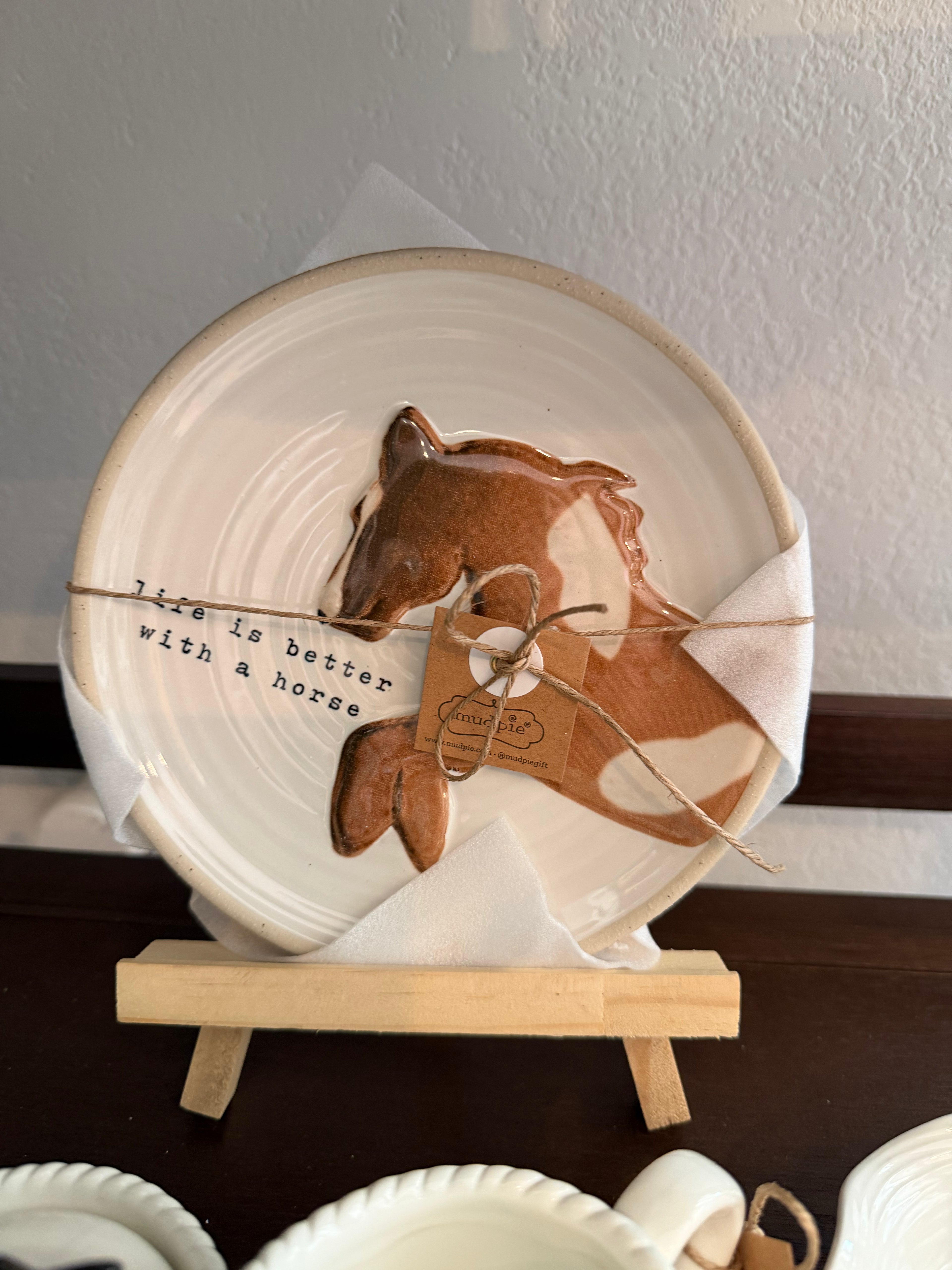 Life Is Better With a Horse Stoneware Plate