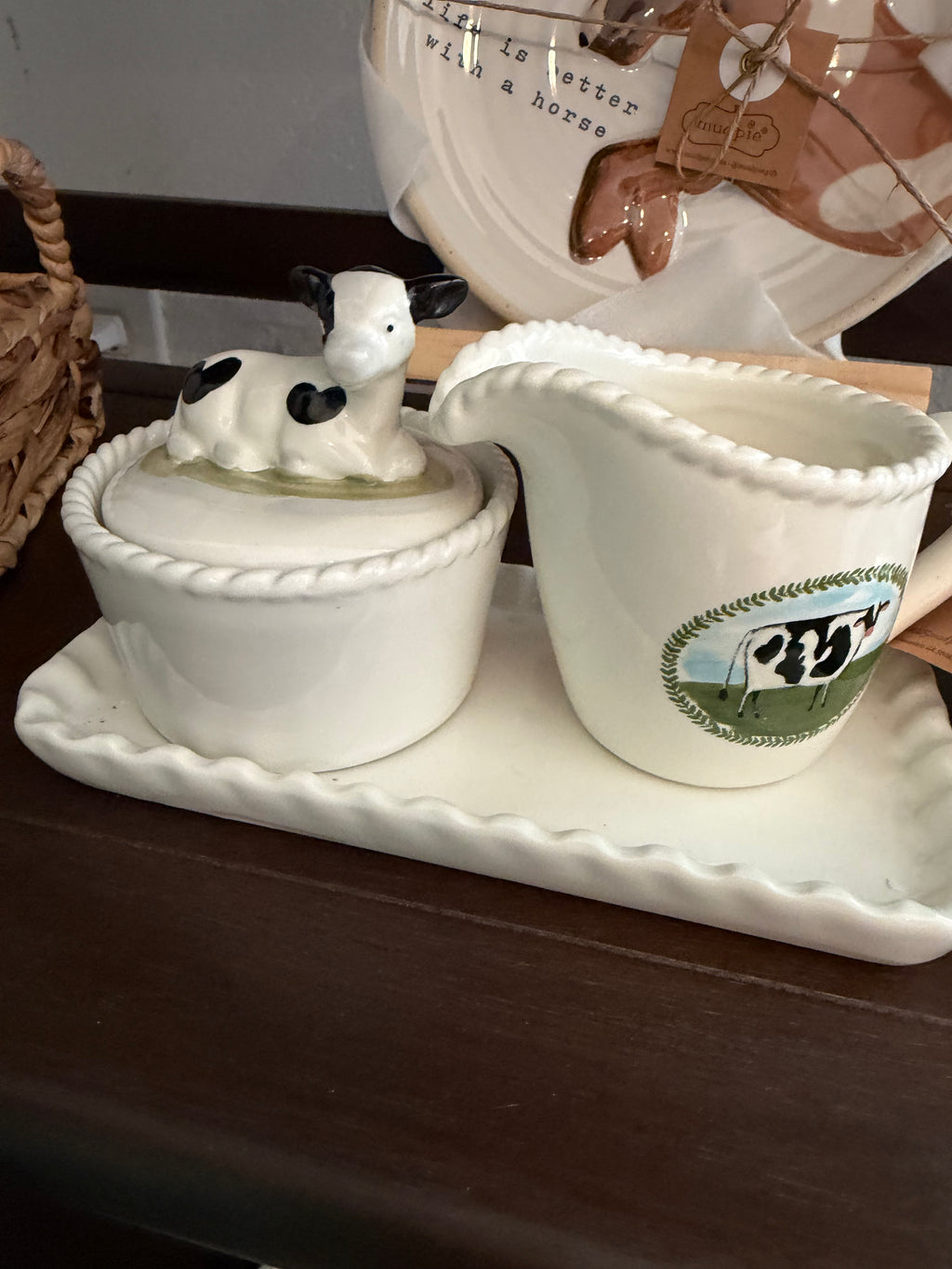 Farmhouse Cow Cream & Sugar Set