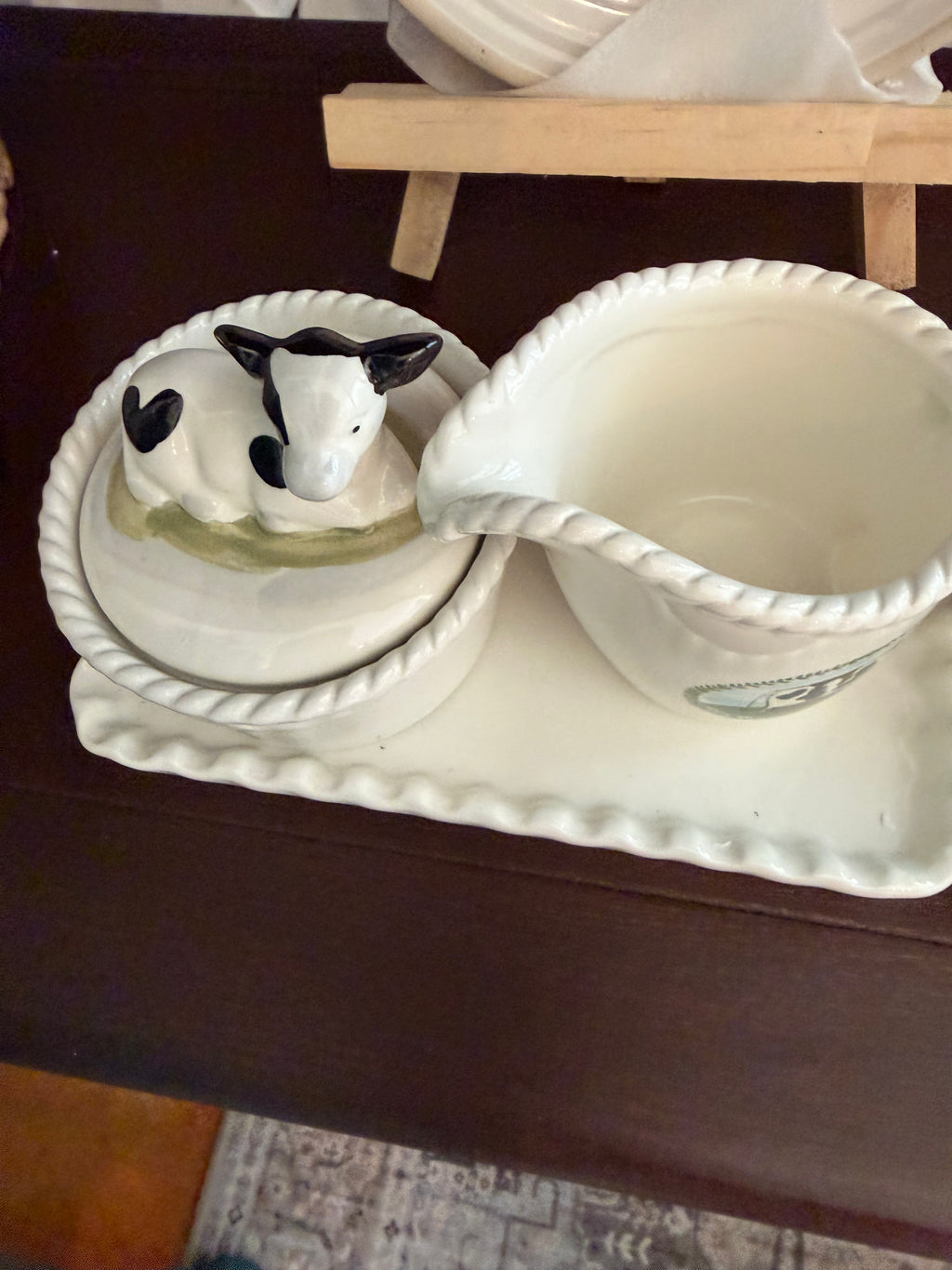 Farmhouse Cow Cream & Sugar Set