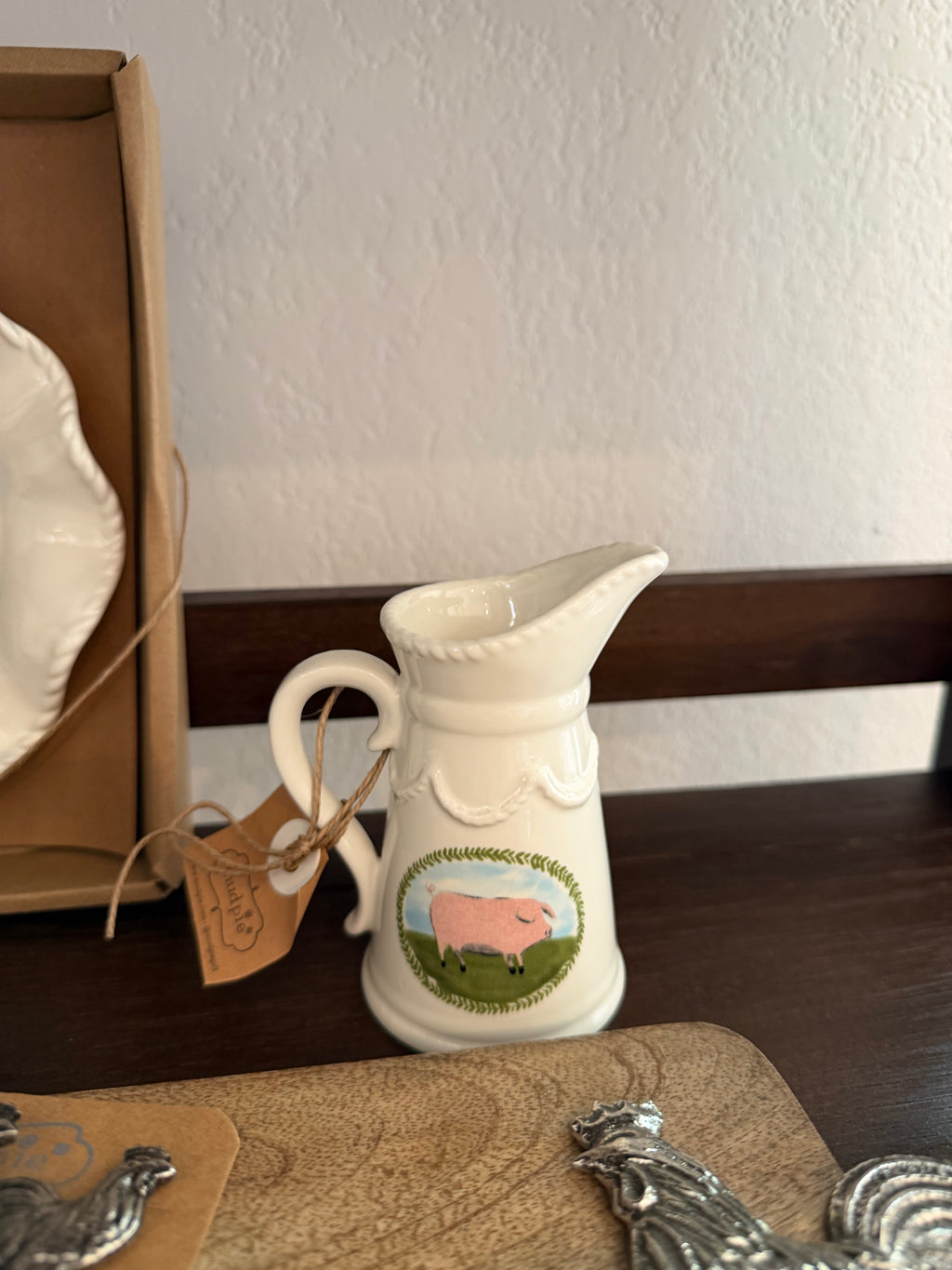 Farmhouse Pig Ceramic Creamer Pitcher