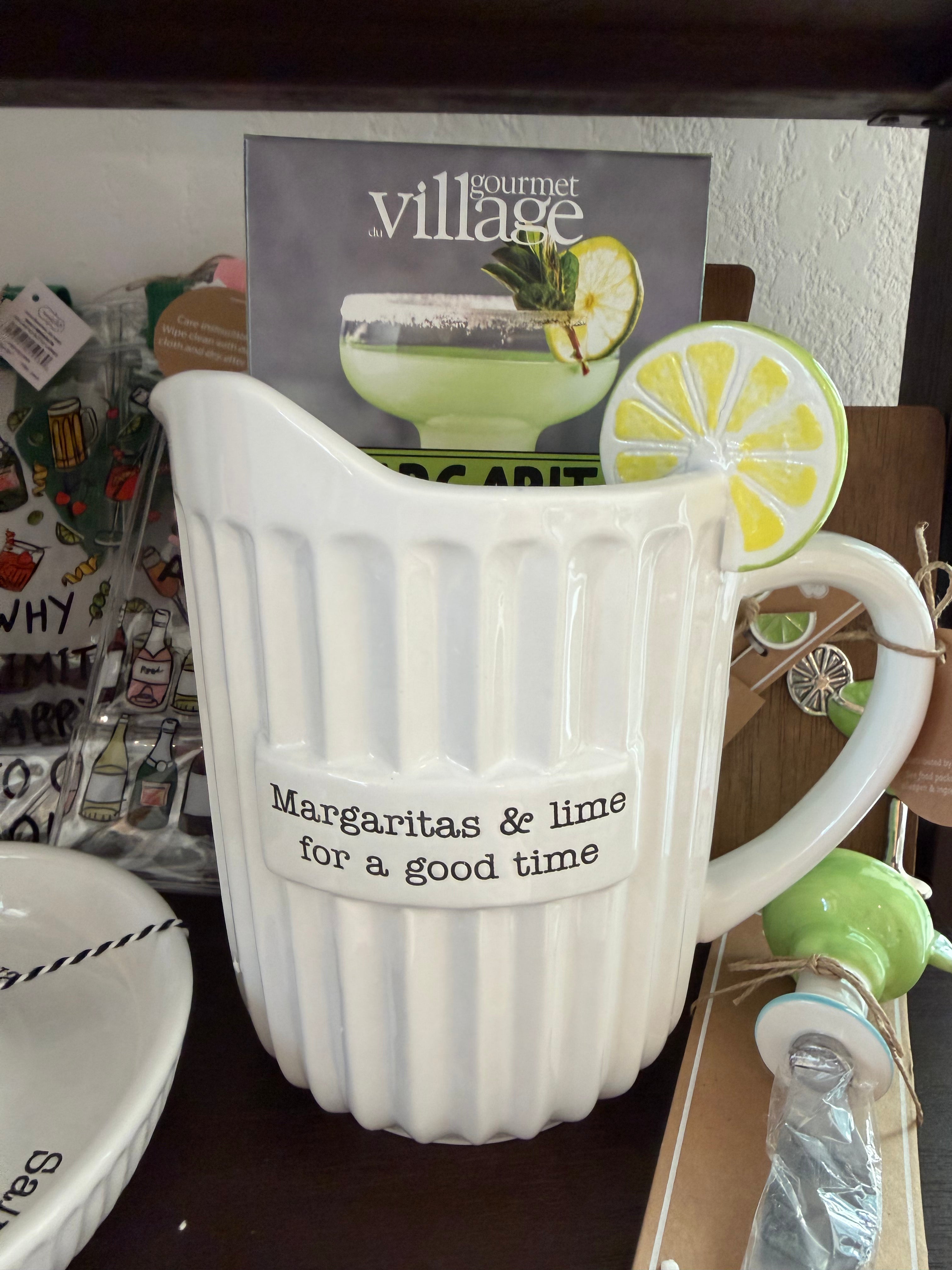 Margaritas & Lime for a Good Time” Ceramic Pitcher
