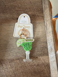 Beaded Margarita Bag Charm & Keychain