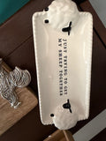 Just Trying to Get My Sheep Together Stoneware Tidbit Tray