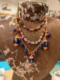 Game Day Glam Football Charm Necklace
