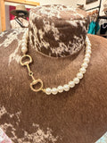 Equestrian Pearl Link Necklace