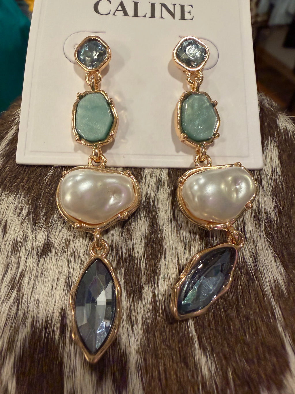 Coastal Luxe Gemstone Drop Earrings