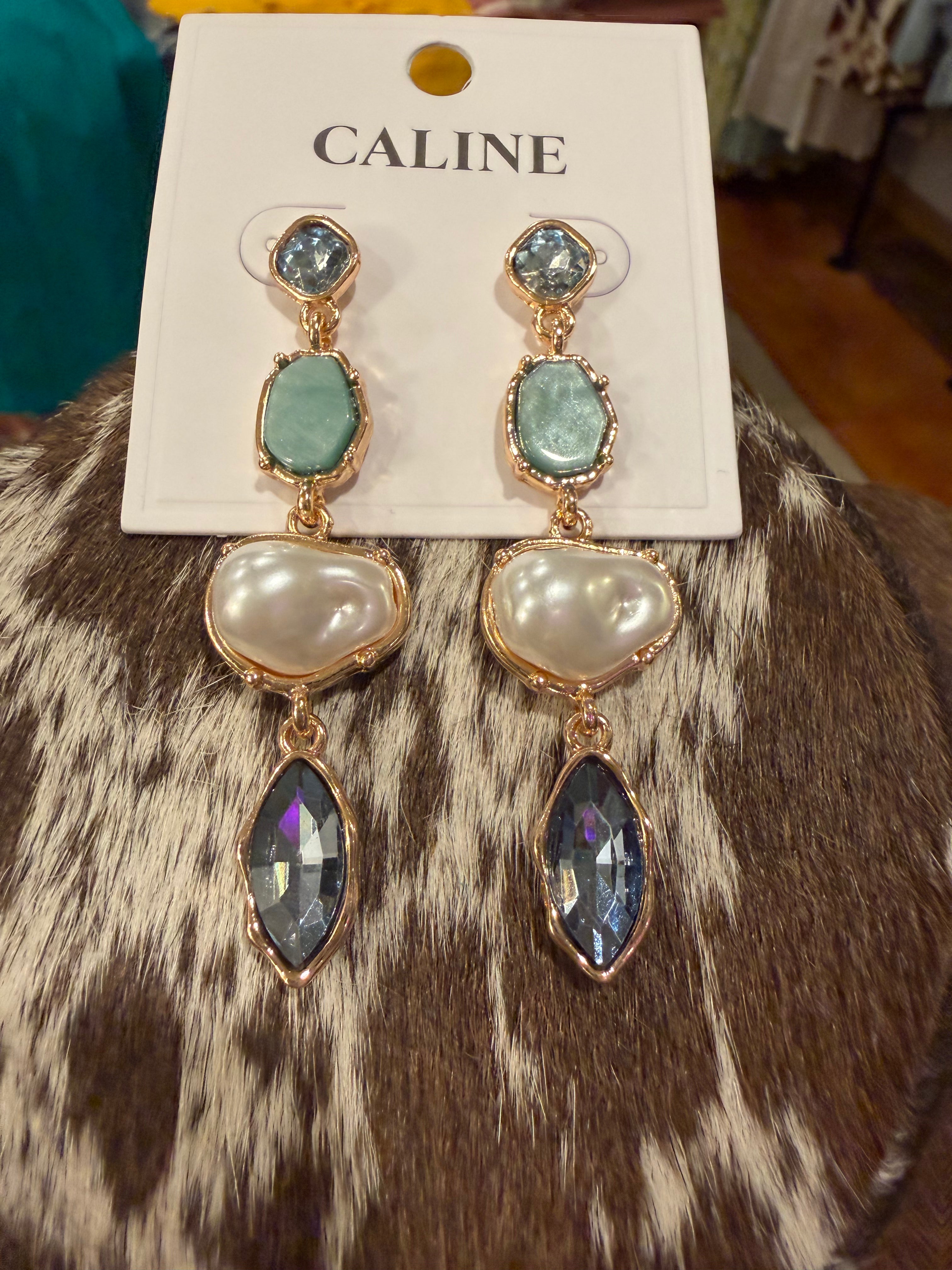 Coastal Luxe Gemstone Drop Earrings