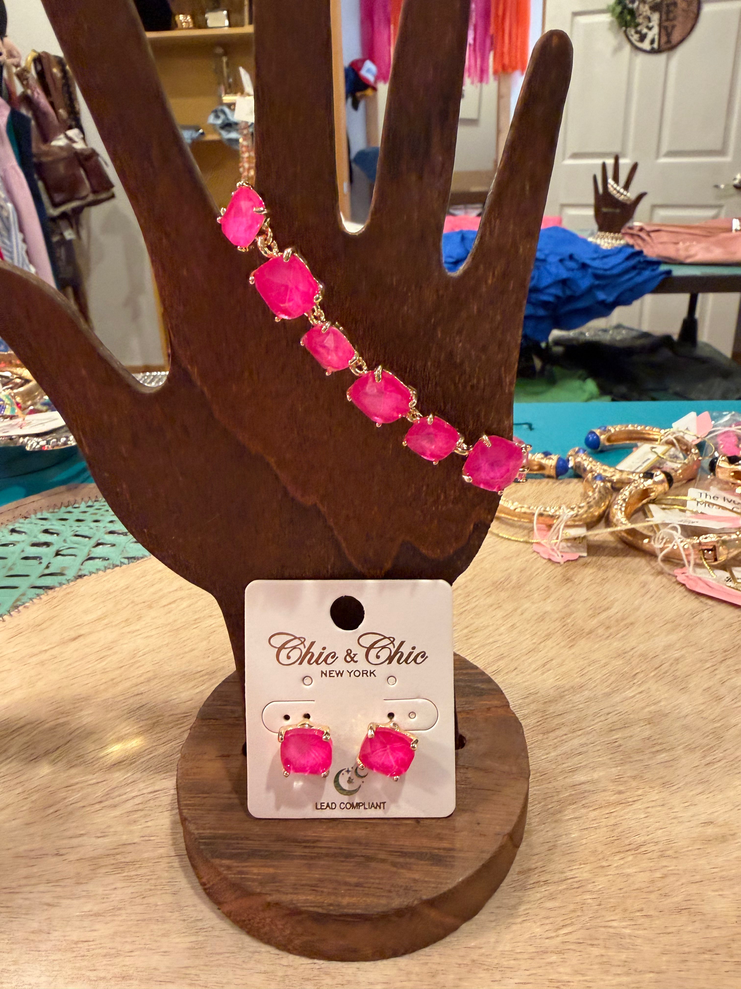 The Pink Prairie Studs