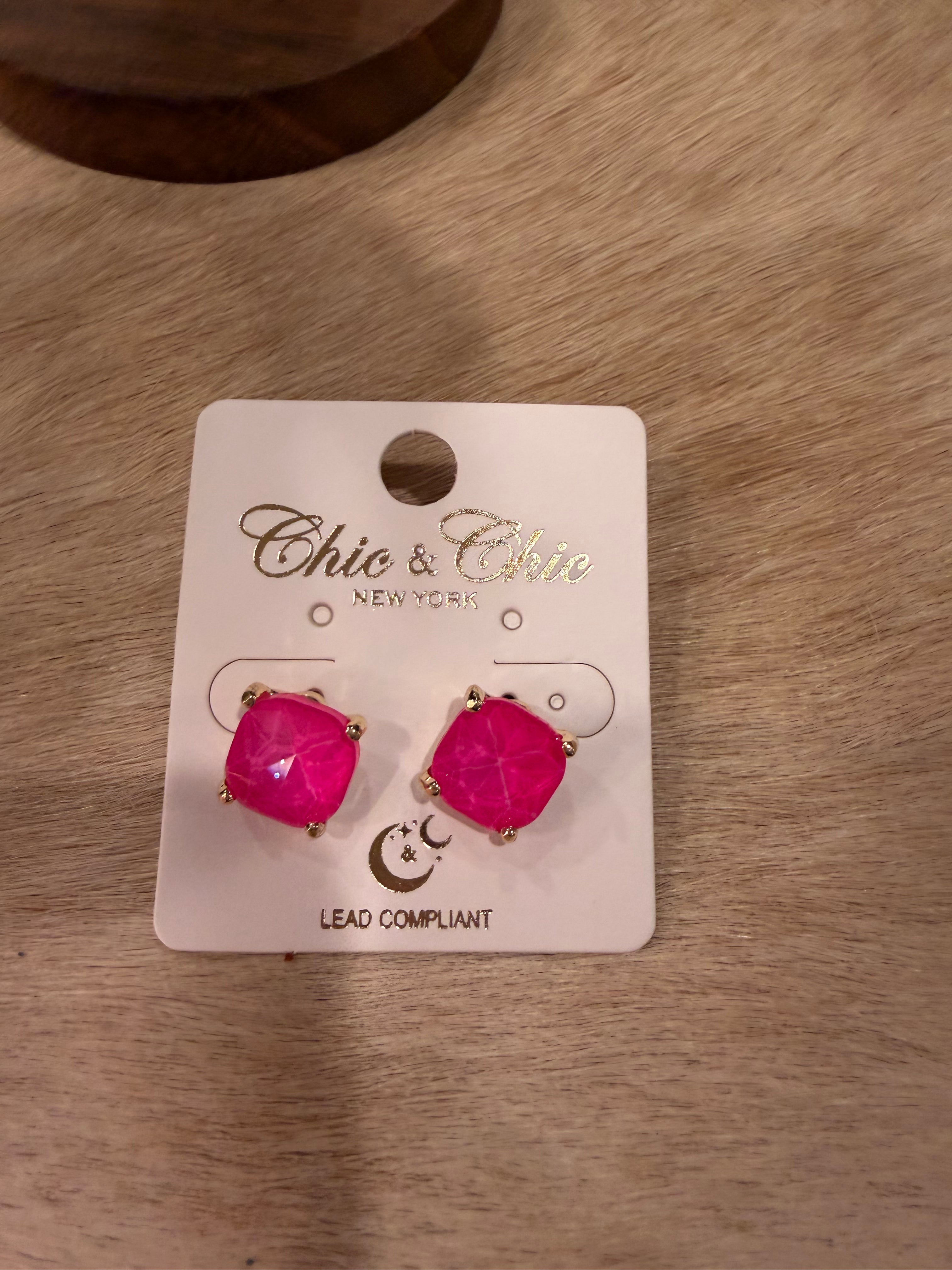 The Pink Prairie Studs