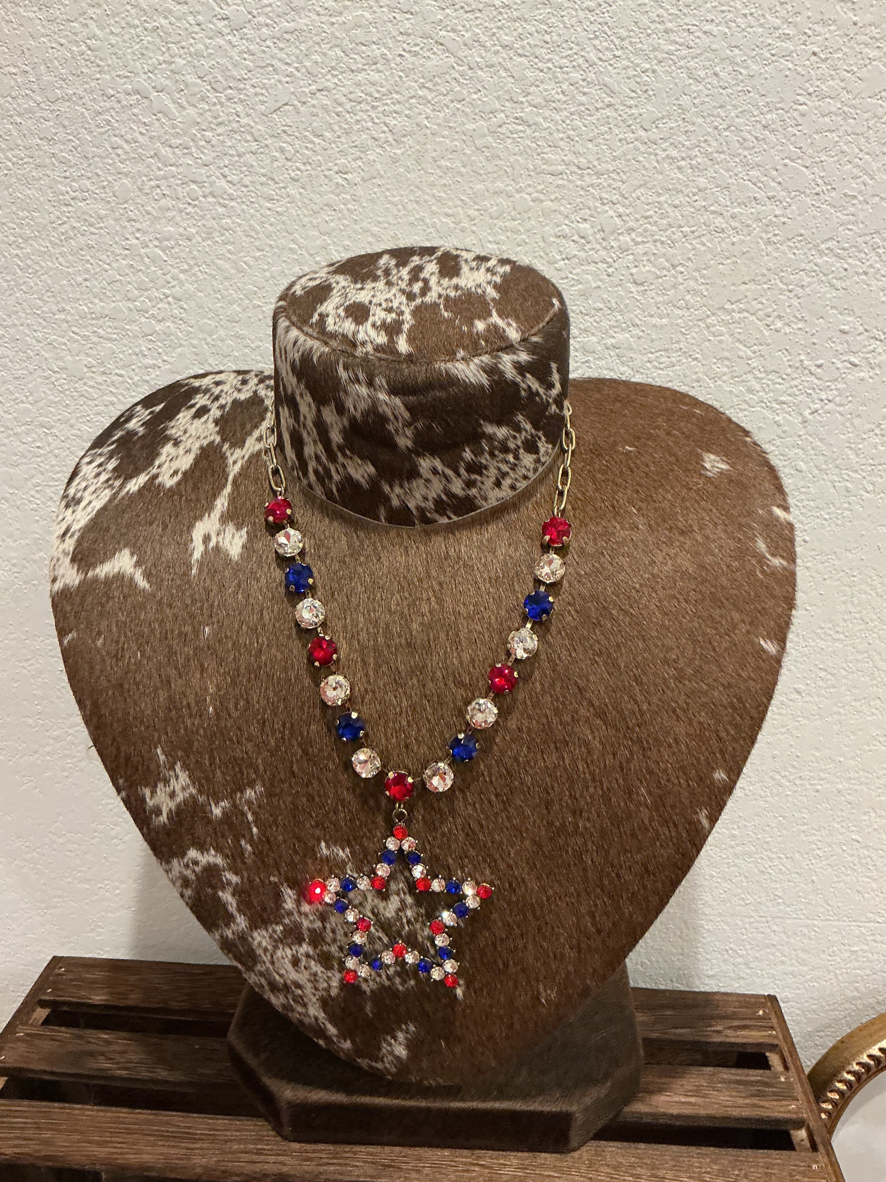 American Star Rhinestone Necklace