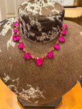 Hot Pink Heartbreaker Statement Necklace