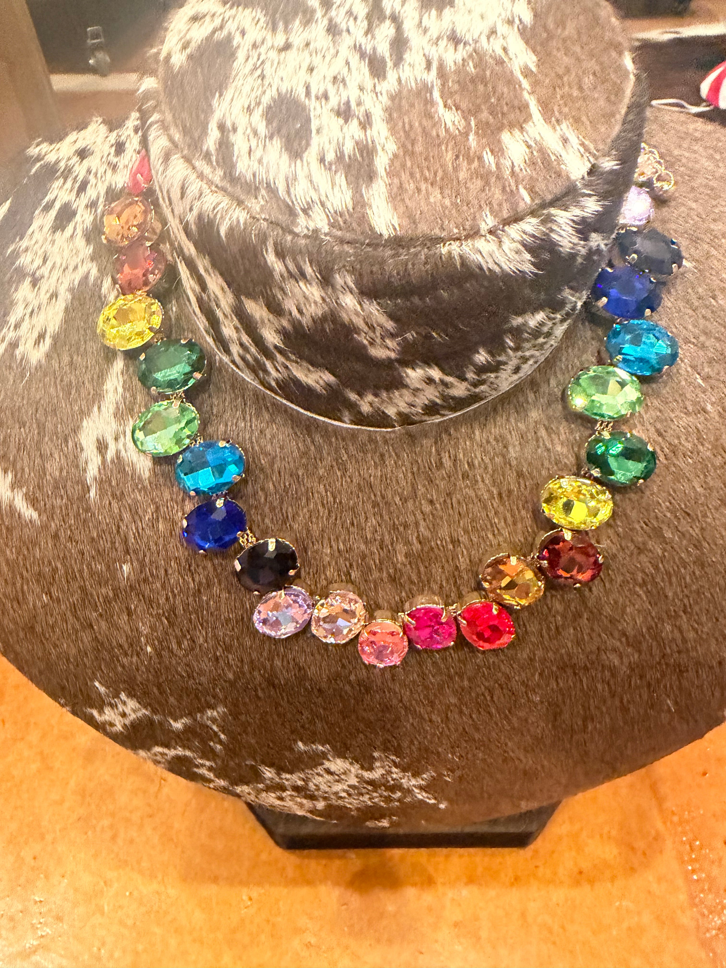 Prismatic Charm Statement Necklace