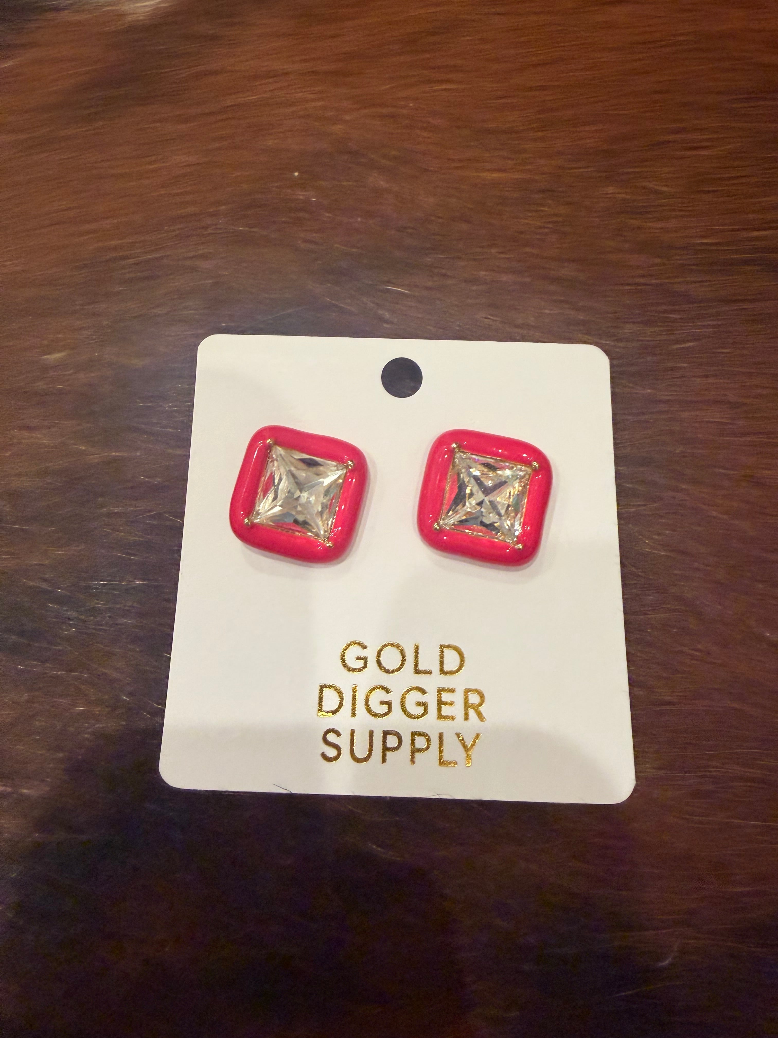 Pink Diamond Stud Earrings