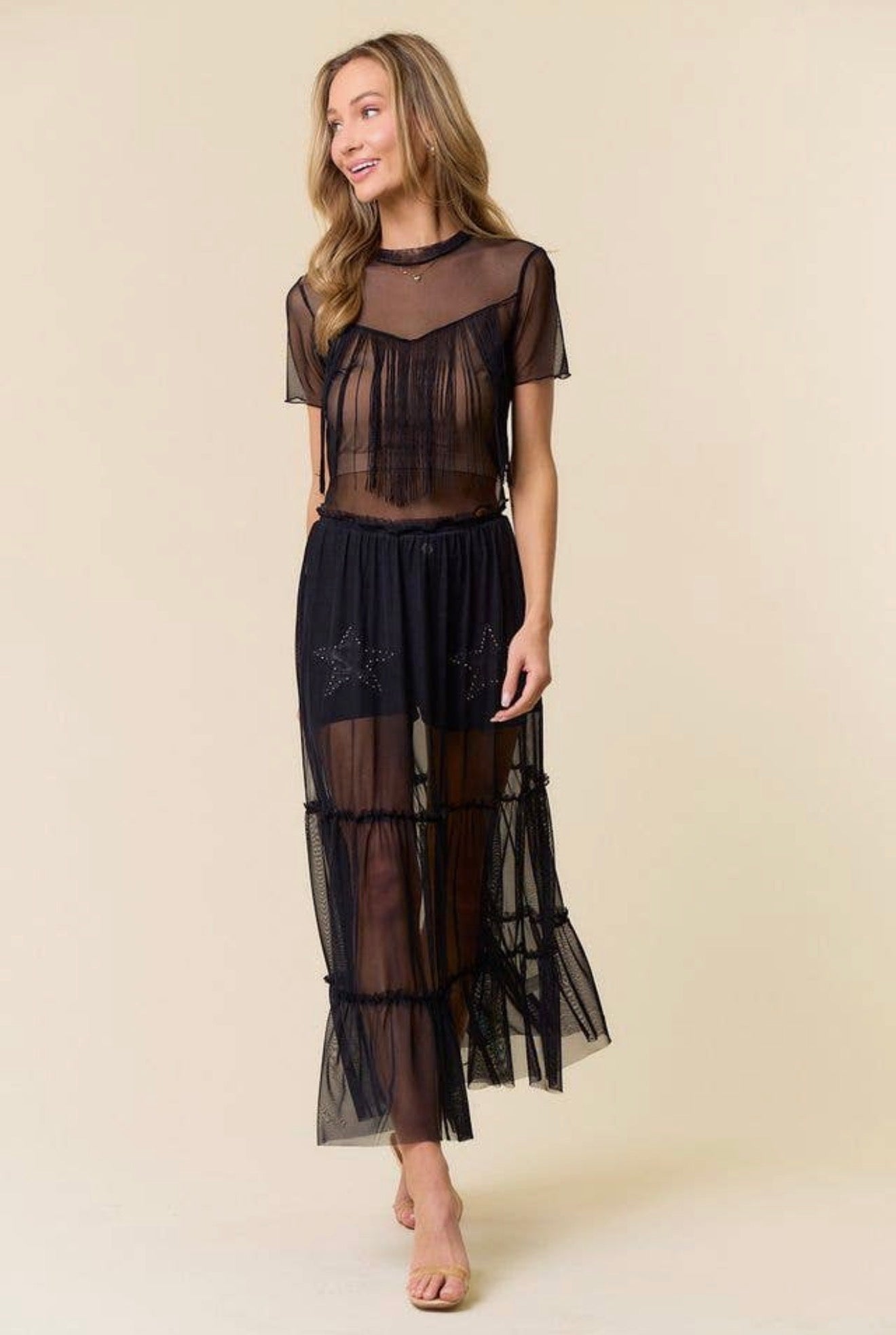 Midnight Breeze Maxi Skirt