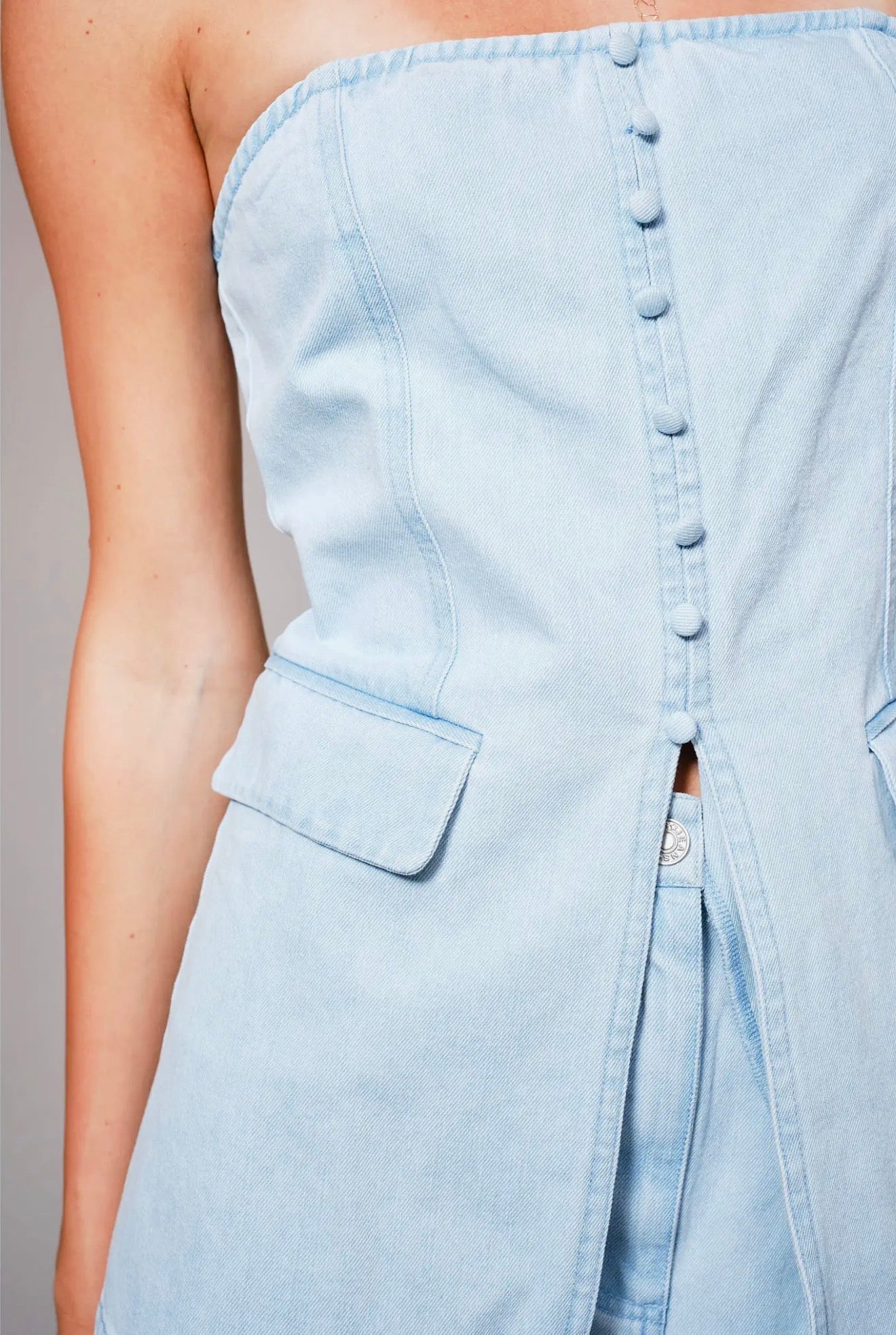 Blue Skies Strapless Short Set