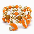 Gameday Football Charm Coil Bracelet