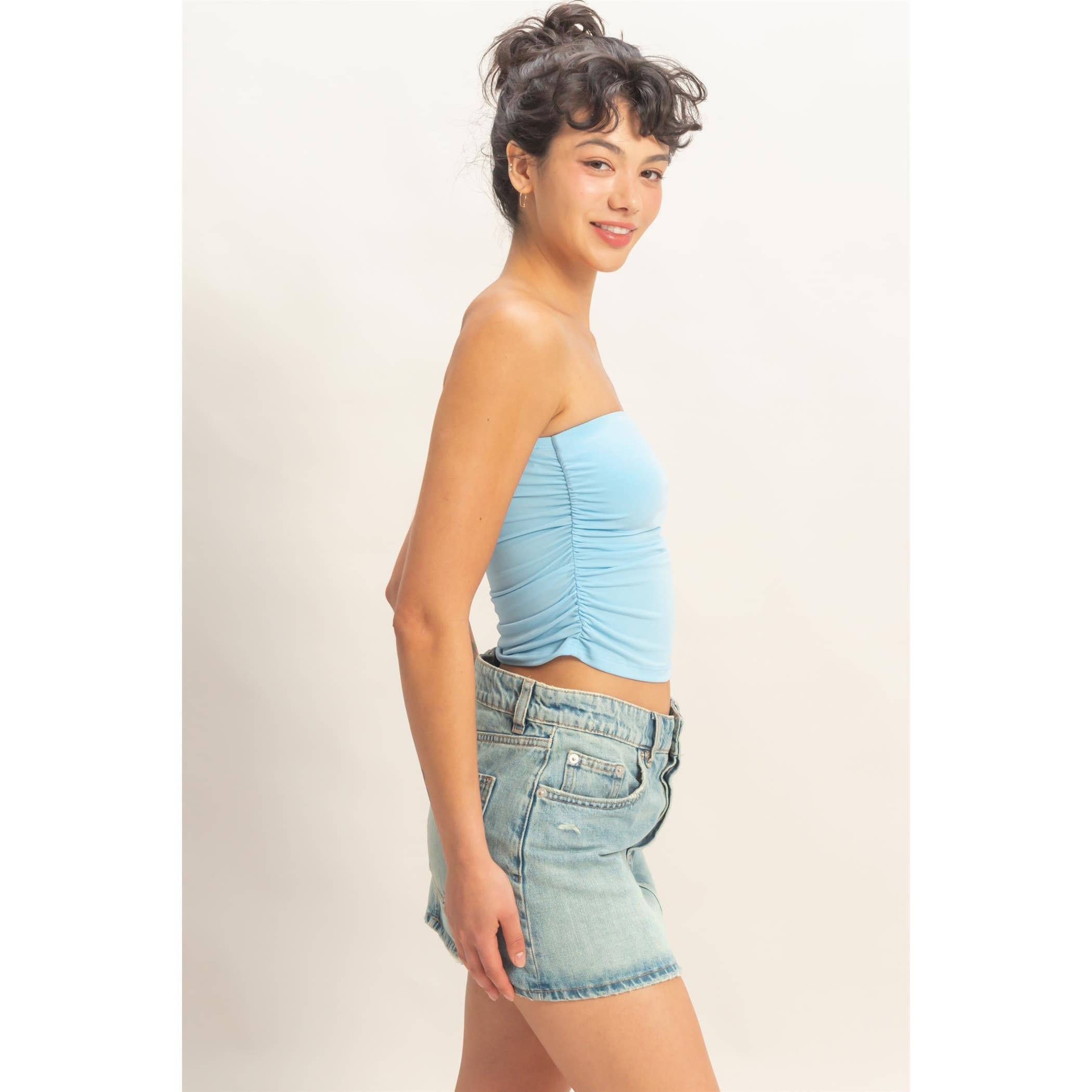 Ruched Bandeau Top