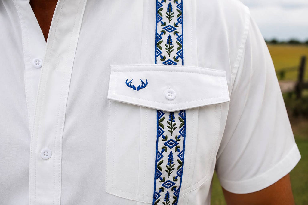 Bluebonnet Guayabera