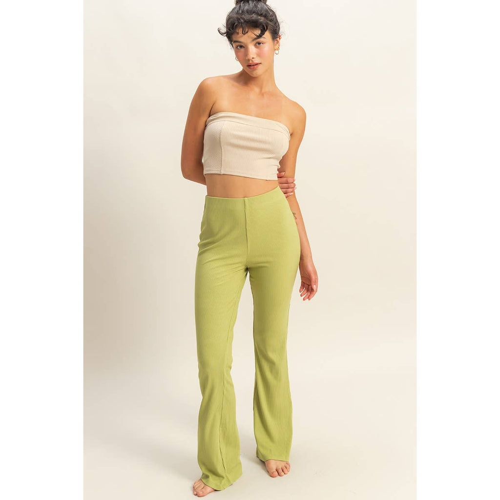 Strapless Ribbed Crop Top
