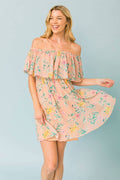 A printed mini dress -ID18289