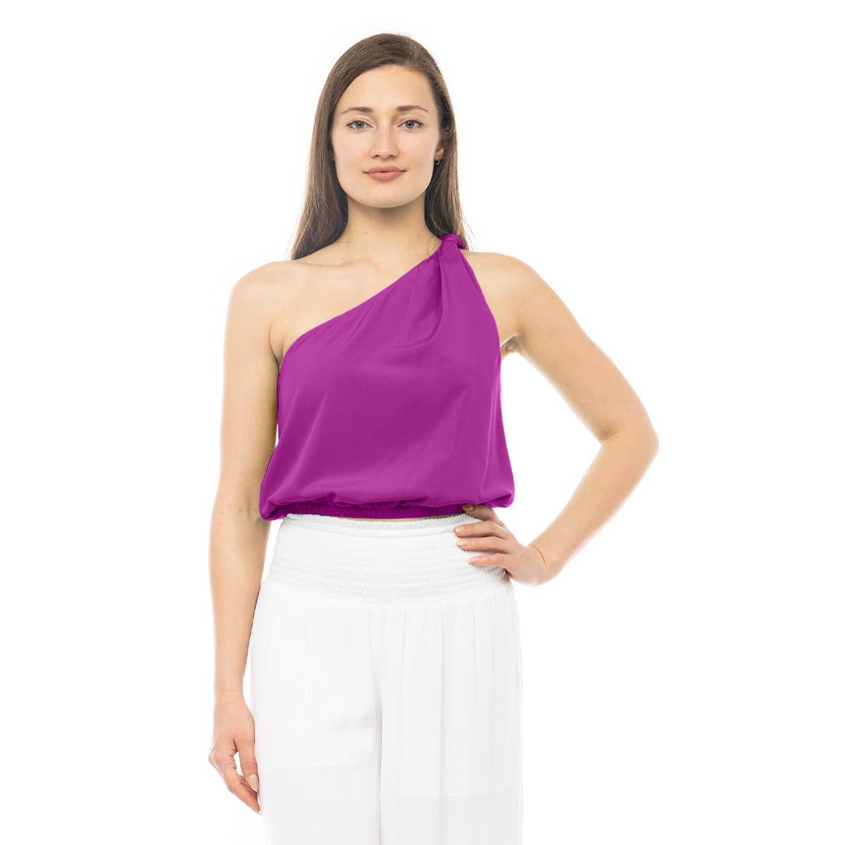 Malibu Nights One-Shoulder Blouse
