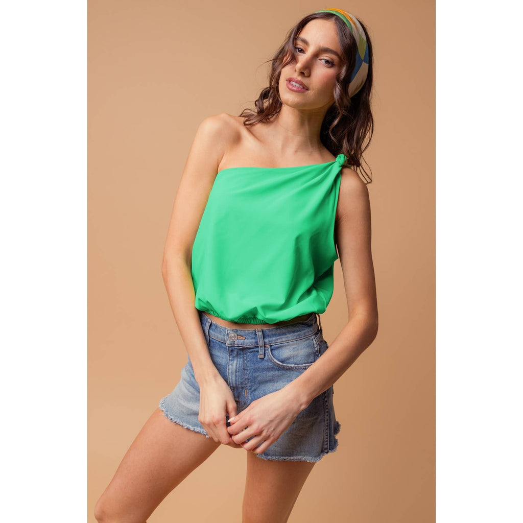 Malibu Nights One-Shoulder Blouse