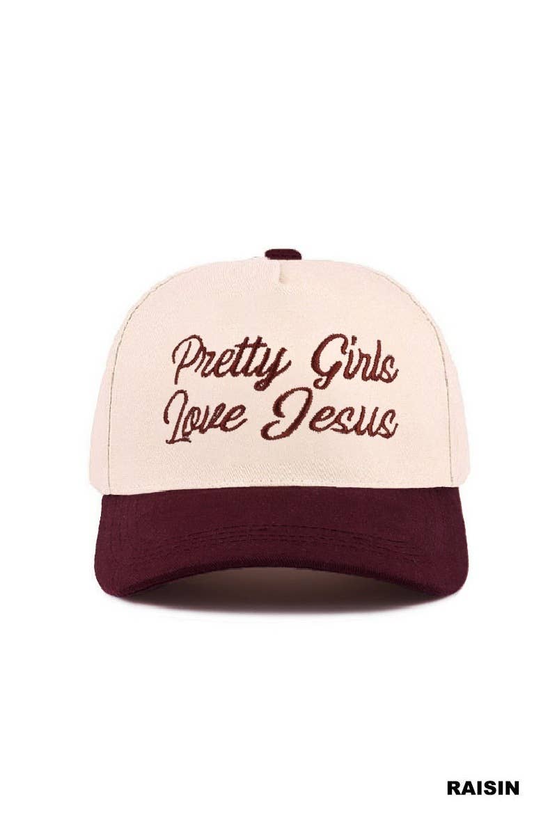 Pretty Girls Love Jesus Two Tone Cotton Hat