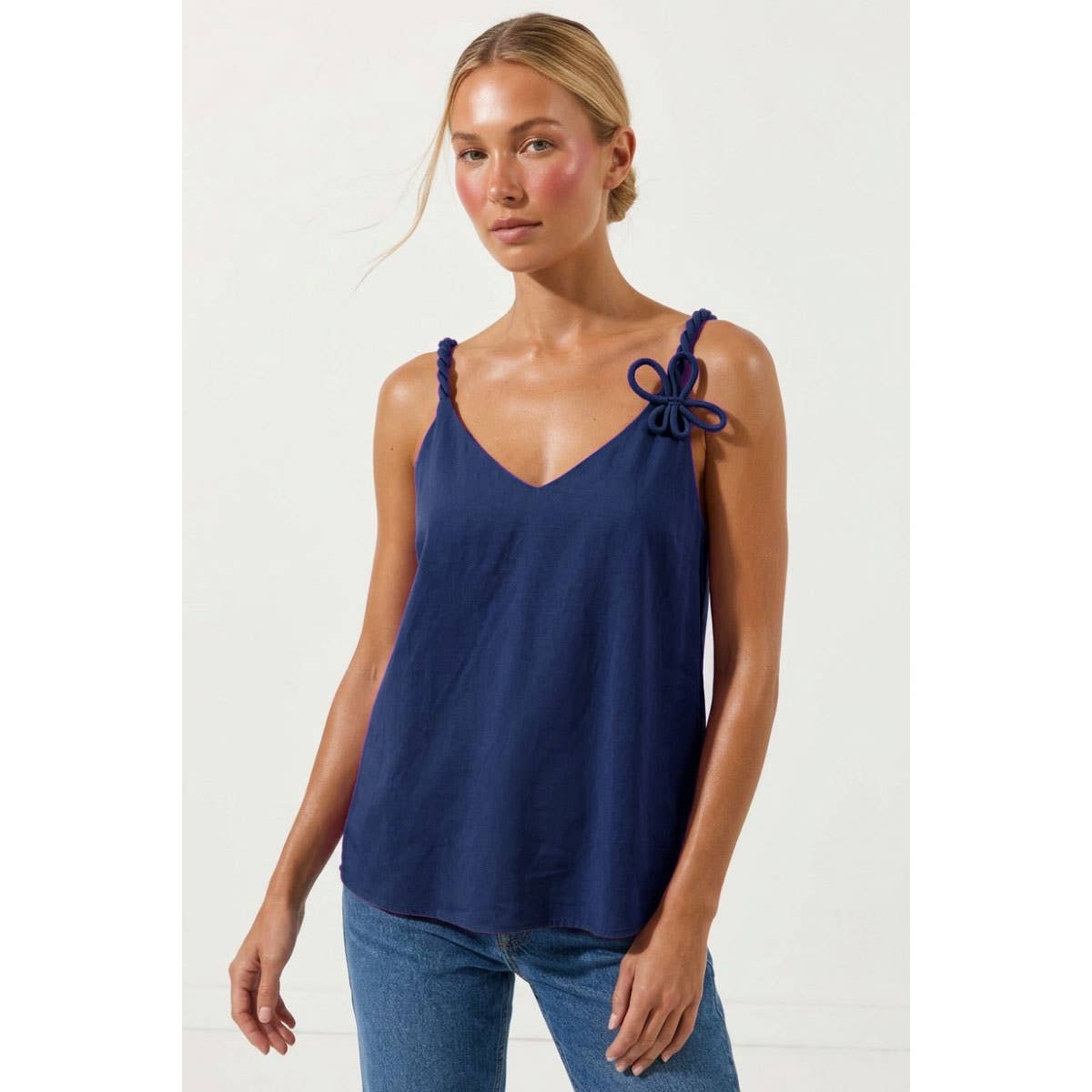 3d Twisted Flower Tank Top