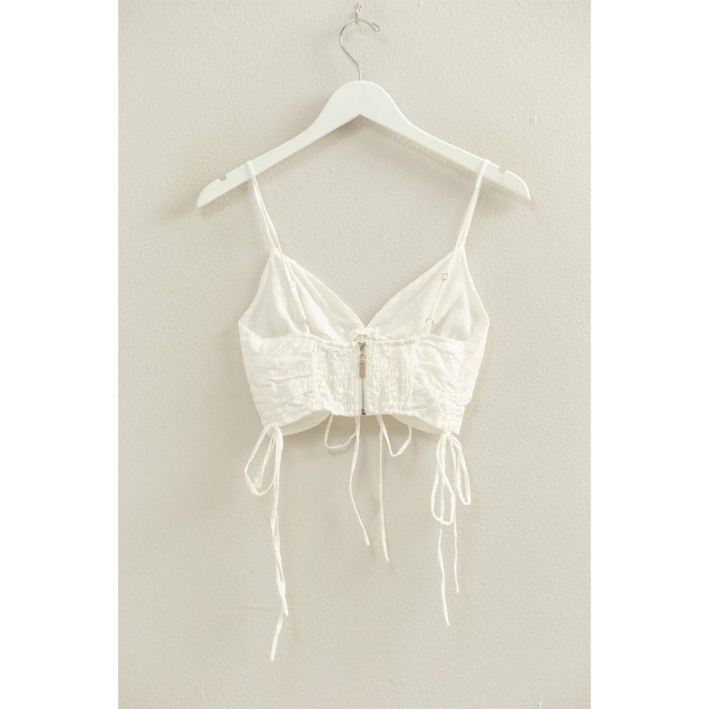 Drawstring Detail Crop Cami Top
