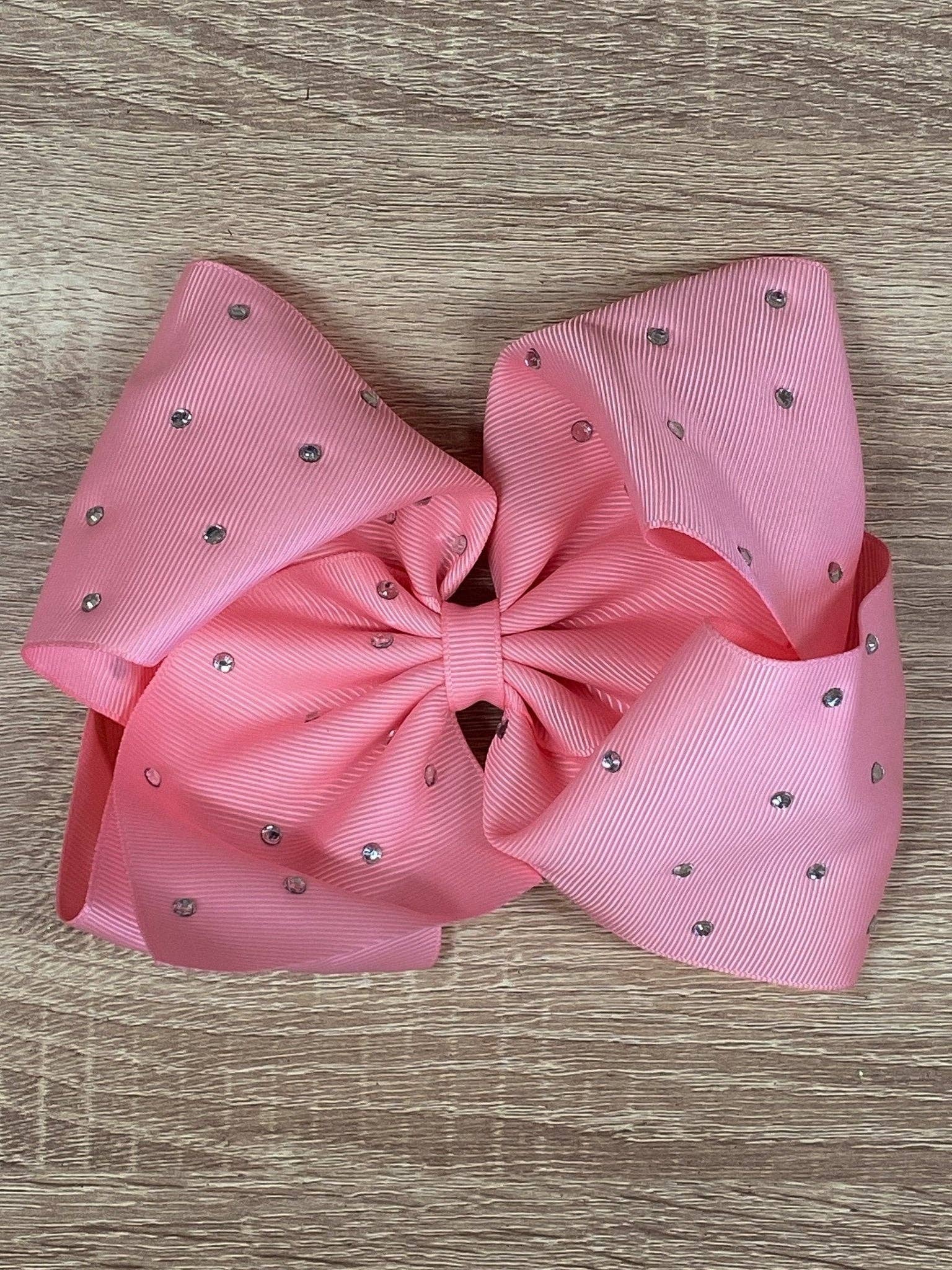 Rhinestone Hair Bow - Alligator Clip - 5.5"