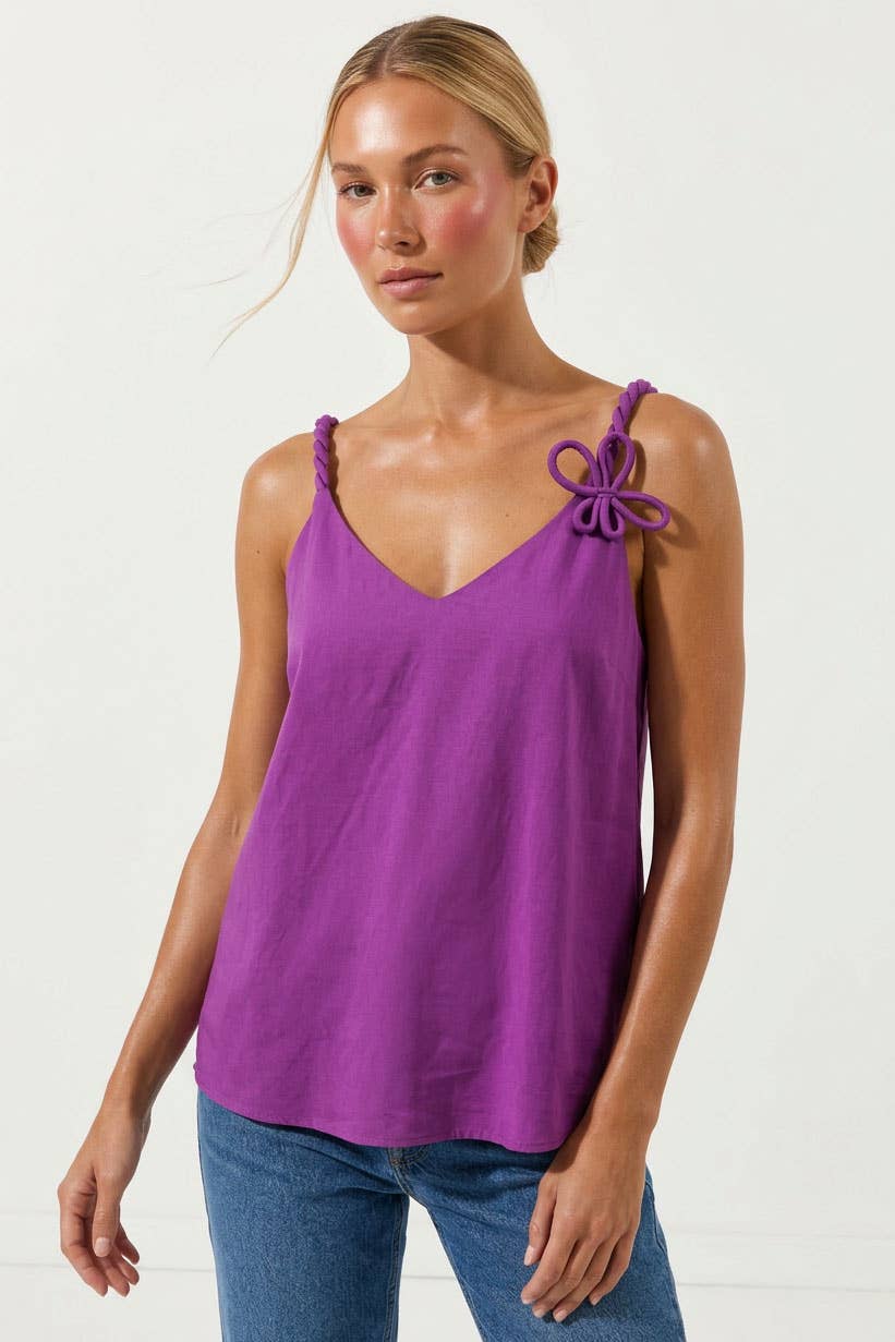 3d Twisted Flower Tank Top