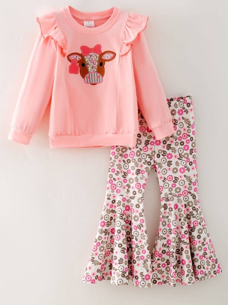 Pretty in Pink Cow Bell Bottom Set