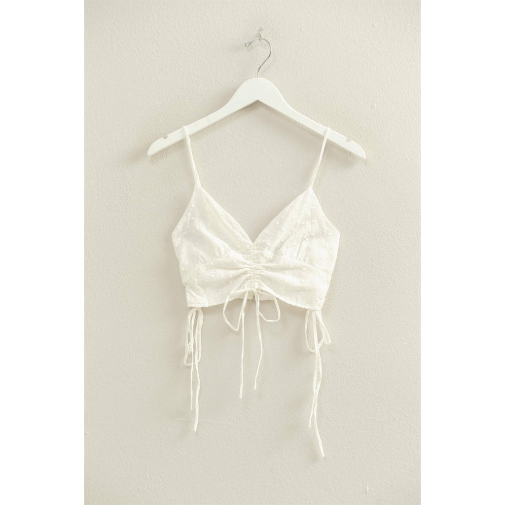 Drawstring Detail Crop Cami Top