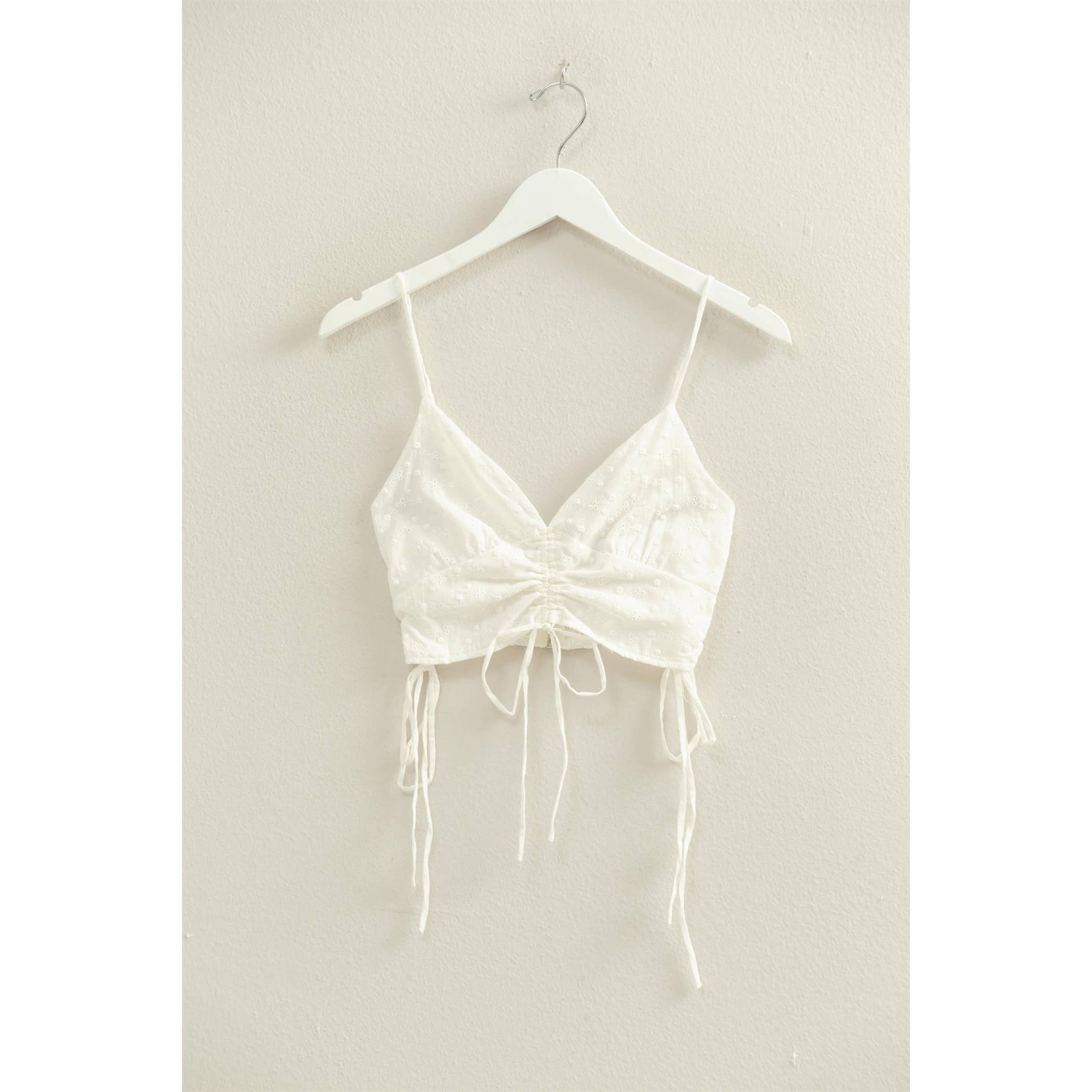Drawstring Detail Crop Cami Top