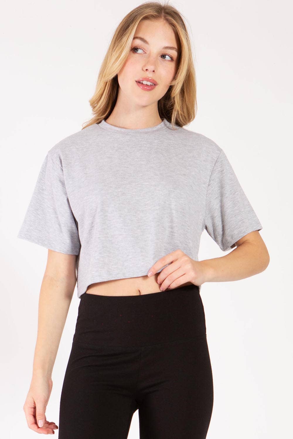 Cotton lycra over size cropped t shirts with loose fit