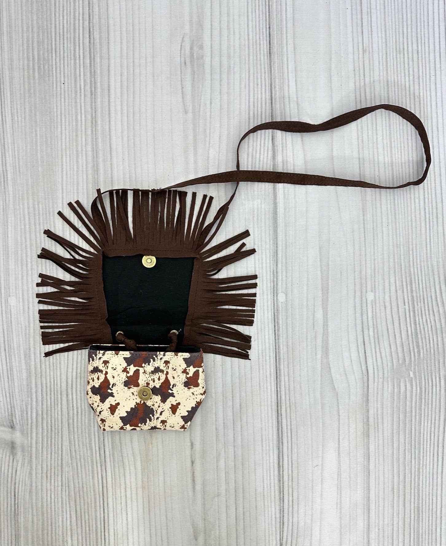 Girls Cowhide Fringe Purse