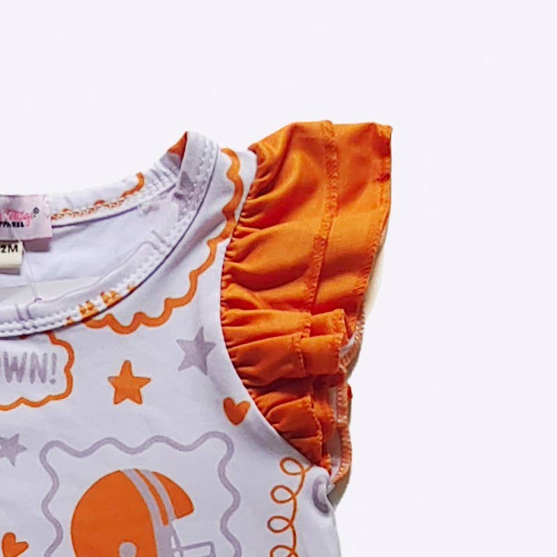 Orange Go Team Baby Romper