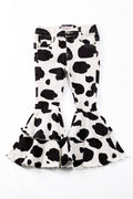 Cow Print Denim Flares