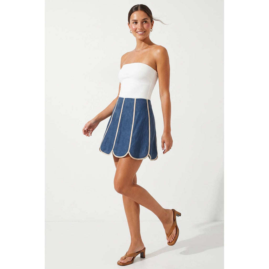 Coastal Scallop Mini Skirt