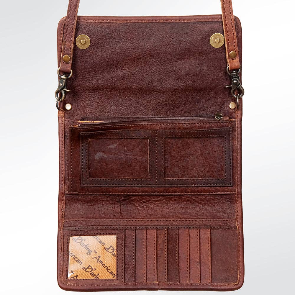 ADBG486 American Darling Hand Tooled & Hand Woven Saddle Blanket Western Wallet Bag