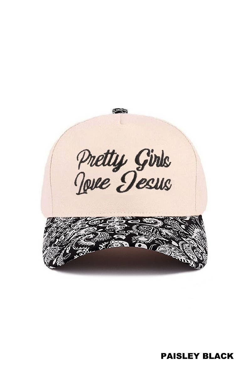 Pretty Girls Love Jesus Two Tone Cotton Hat
