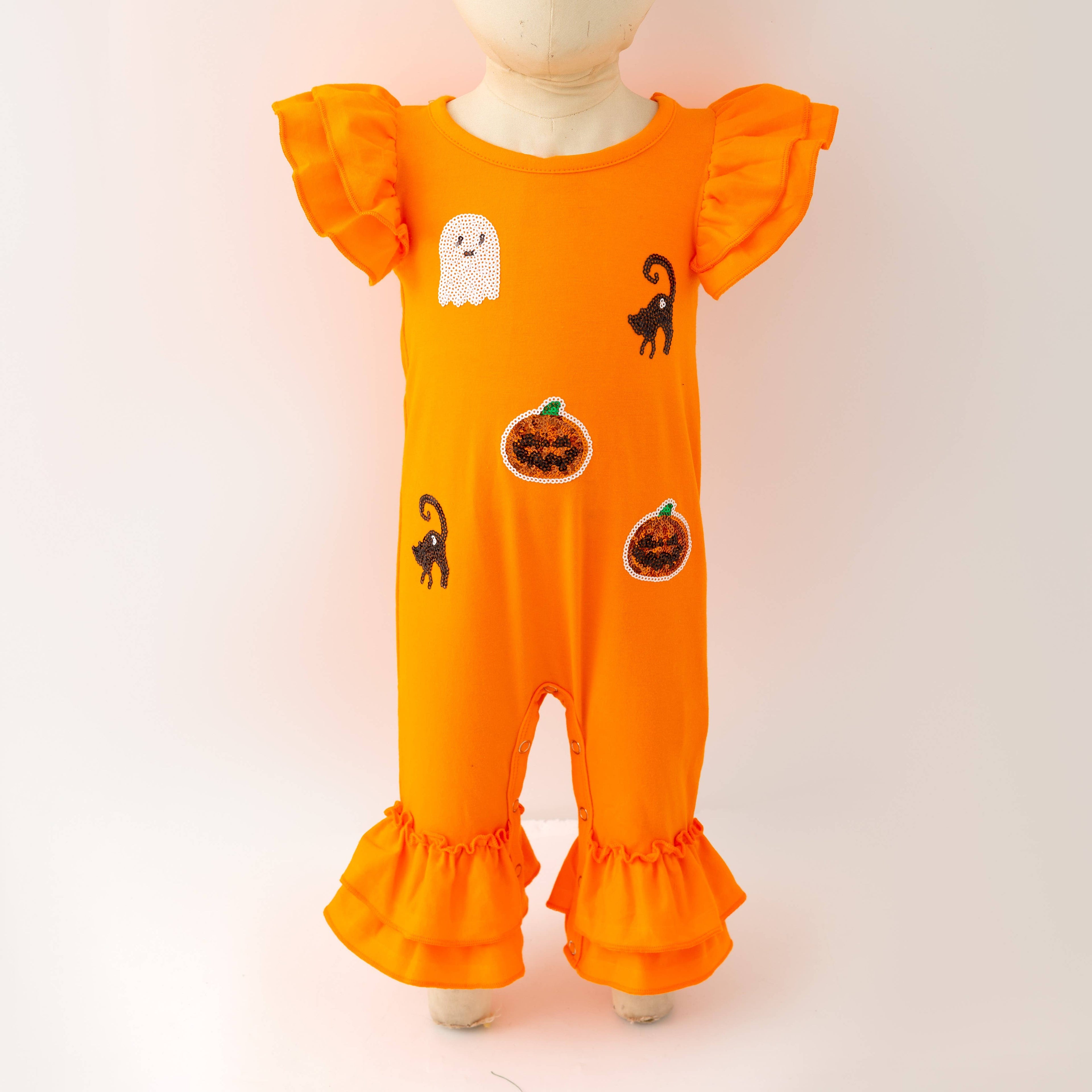 Halloween Sequin Baby Romper